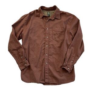 AIGLE Button Down Plaid Flannel Size Large